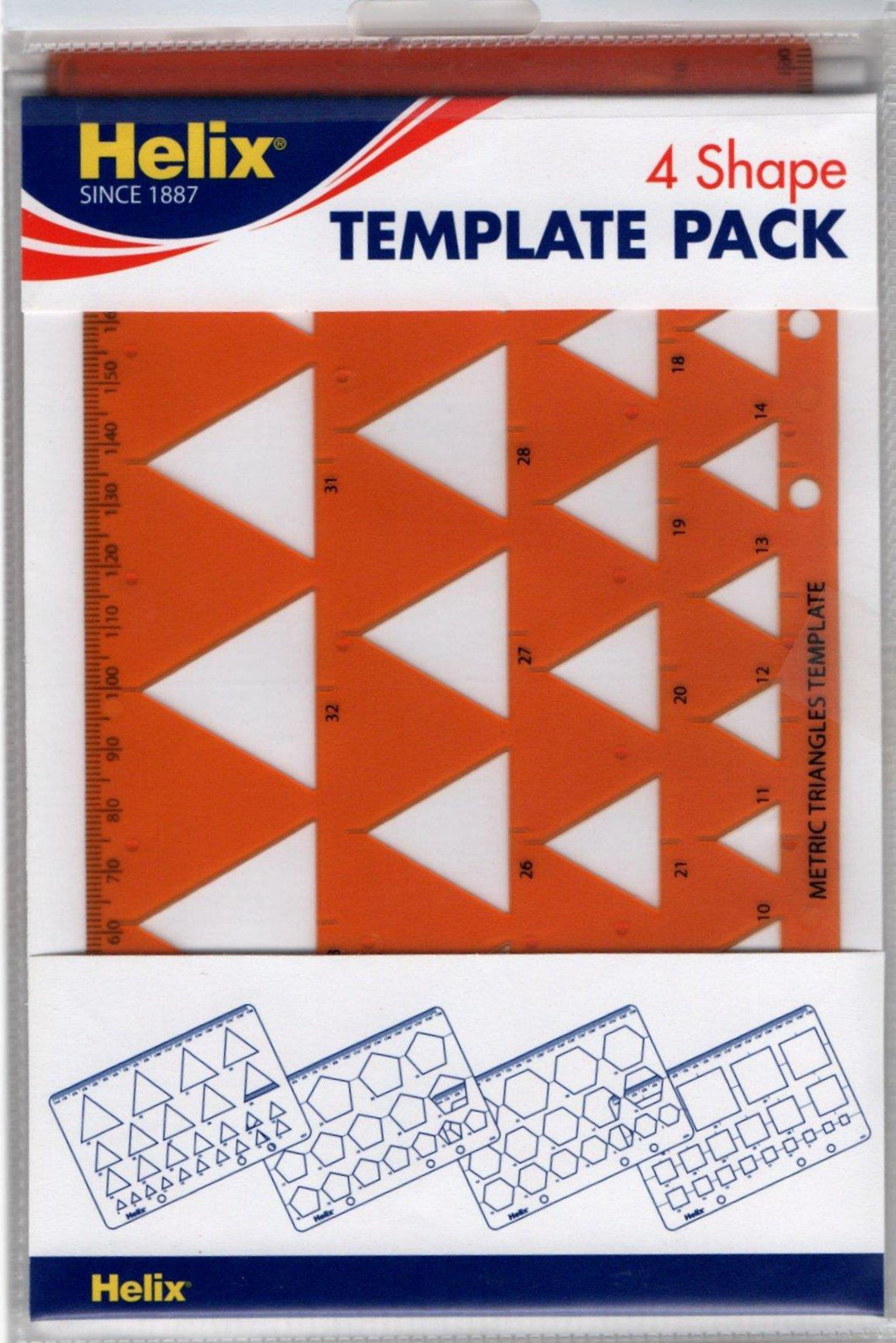 Stencil Helix Orange Template Pack 4 Shape H60