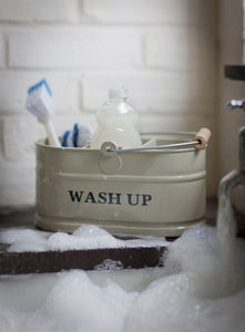 Enamel Washing Up clay coloured Sink Tidy - Shabby Chic Vintage