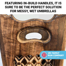 Load image into Gallery viewer, Classic Art Deco style wooden umbrella stand
