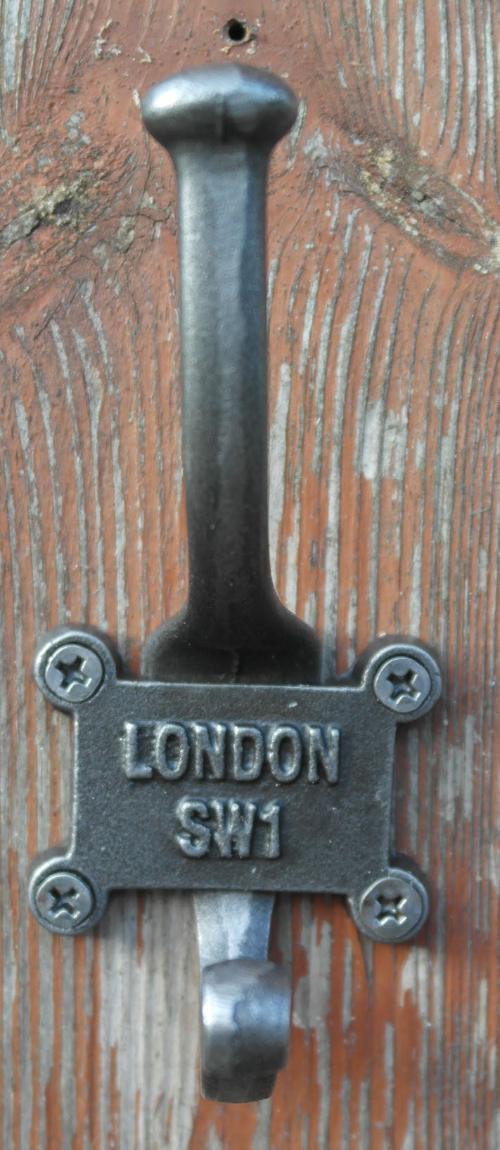 Cast Iron antique style London SW1 Plaque and Jacket Coat Hook
