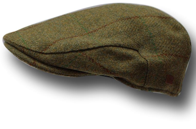 Small Green Patched Wool Farmers Flat Cap