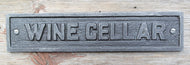 Cast Iron antique style Wine Cellar Door Wall Plaque