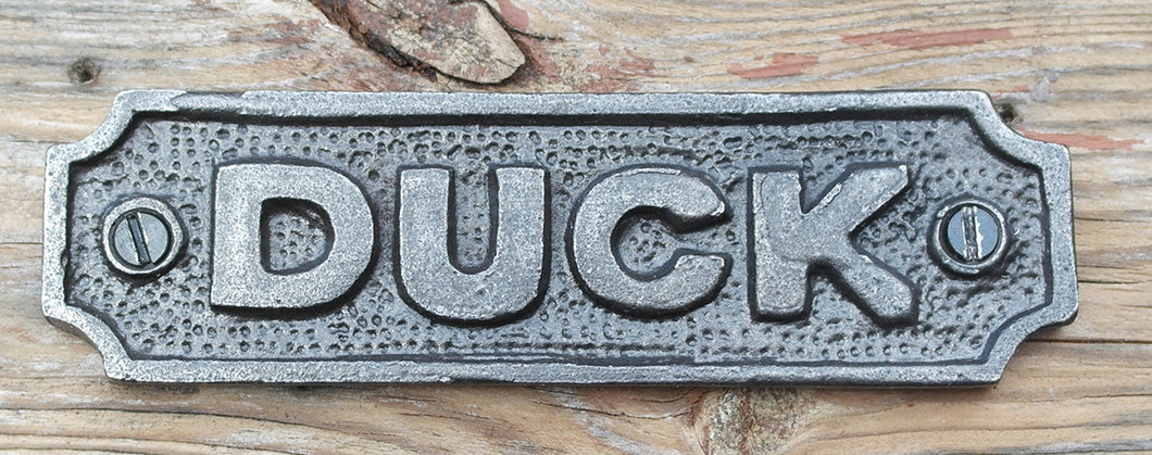 Cast Iron antique style DUCK Wall Plaque