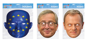Jean Claude Juncker, Donald Tusk and EU Flag Offical Face Masks