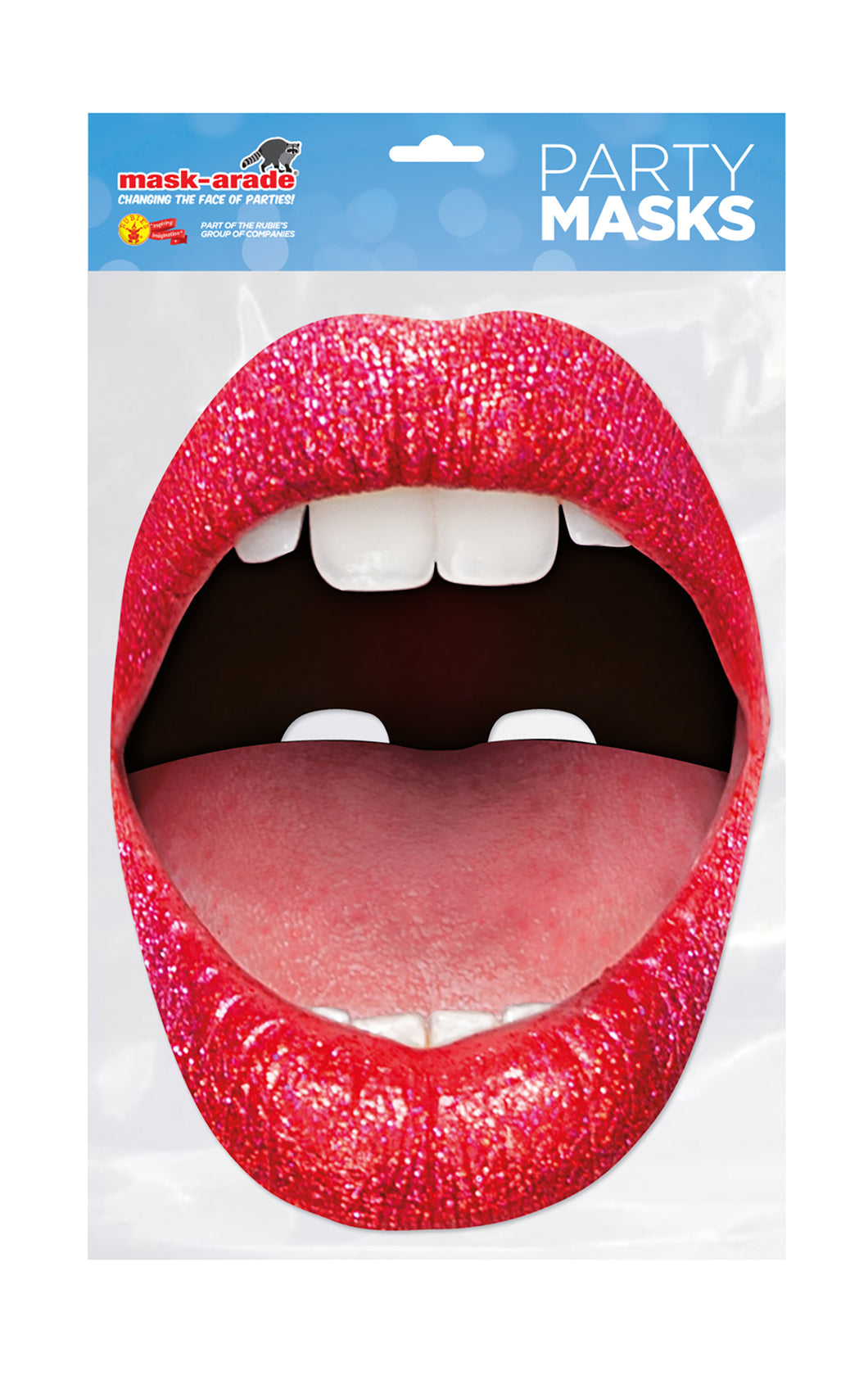 Big mouth glitter lips official fancy dress face mask