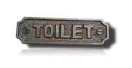 Vintage Cast Iron Toilet bathroom door wall plaque sign