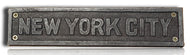 Cast Iron antique style New York CIty Door Wall Plaque