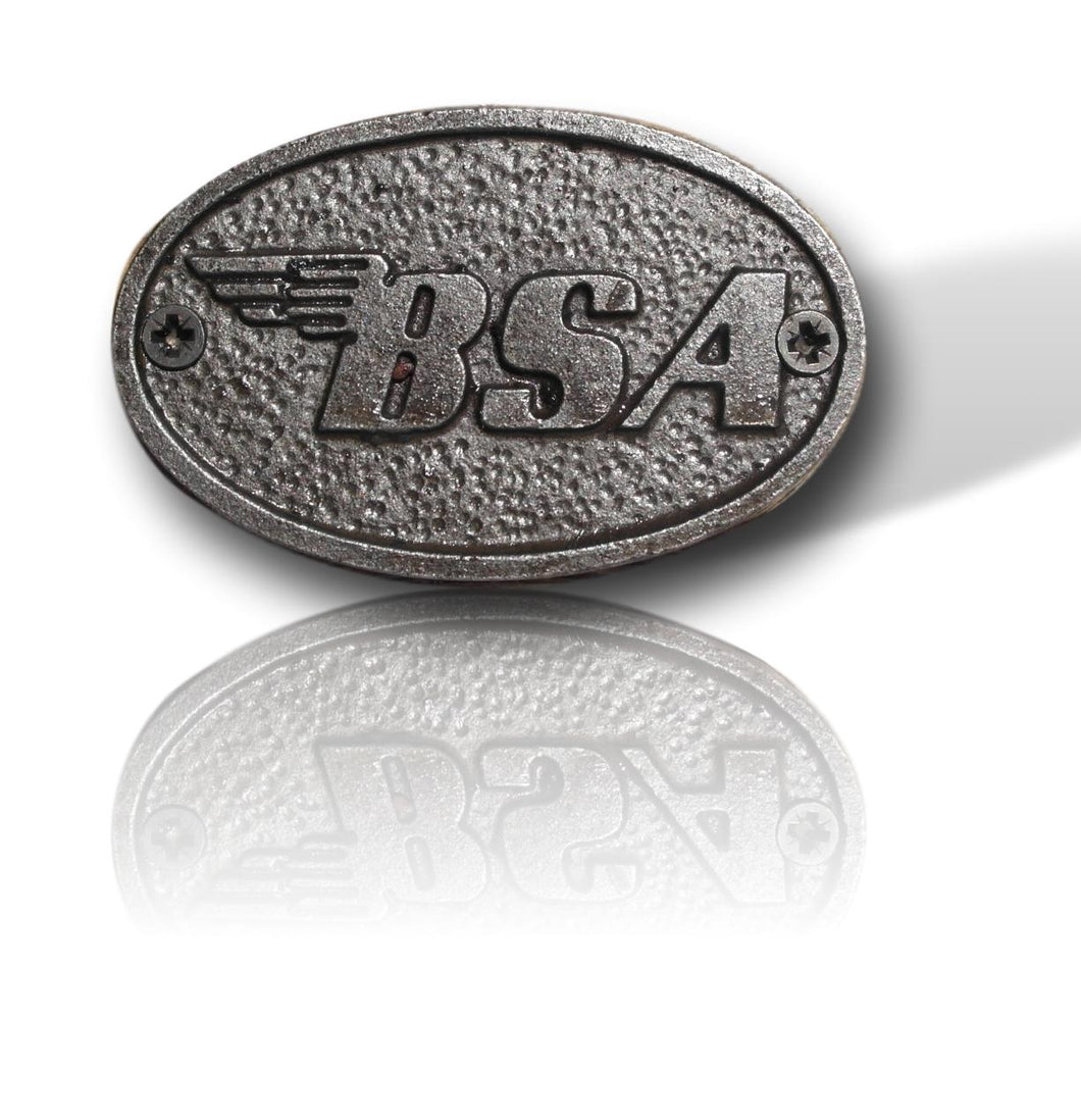 Cast Iron antique style BSA Motorcycles Oval plaque