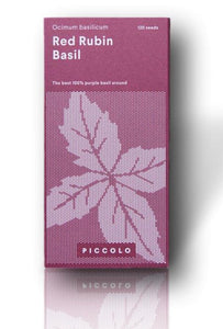 Red Rubin Basil seeds with step by step guide to growing