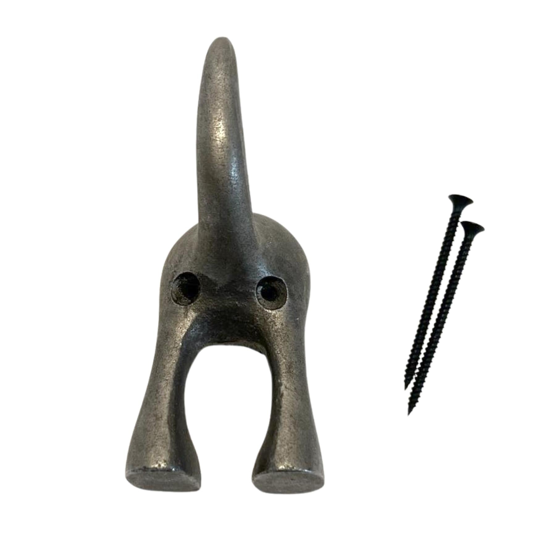 Hanging Hooks Dog Tail Coat Hooks CAST IRON WALL MOUNTED DOG TAIL