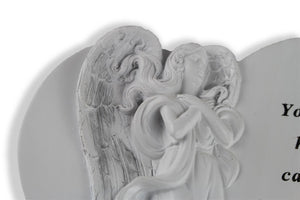 Dad Heart Memorial with Angel Plaque with Inspirational poem