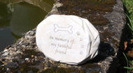 Resin dog memorial plaque