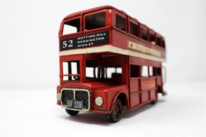Vintage Red London Bus Kensington Metal Model Ornament