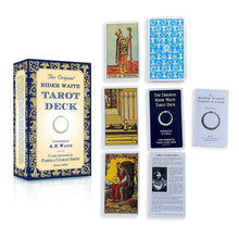 Load image into Gallery viewer, The original Rider Waite Tarot deck with an instructional booklet.
