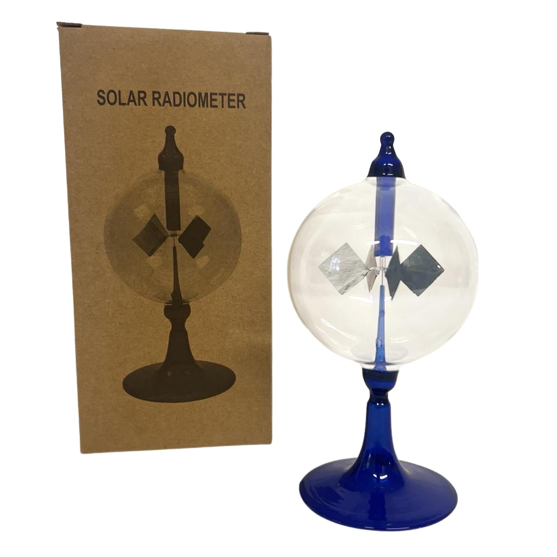 16cm high Solar Radiometer | 4 Blades rotating glass windmill Crookes ...