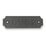 Cast Iron Antique Style DUCK PLAQUE SIGN | 10cm (L) x 3cm (H) | CAST IRON LOW BEAM DUCK SIGN