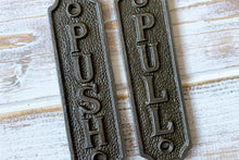 Load image into Gallery viewer, Cast Iron antique style Push Pull Door Plaque
