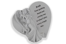 Load image into Gallery viewer, Dad Heart Memorial with Angel Plaque with Inspirational poem
