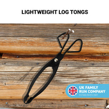Load image into Gallery viewer, Traditional metal lightweight log / coal tongs
