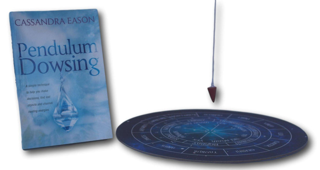 Red Jasper cone pendulum, pendulum board and guidebook