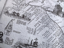 Load image into Gallery viewer, Coastal Shipwreck Nautical Parchment Maritime Isle of Wight Map
