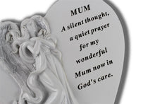Load image into Gallery viewer, Mum Heart Memorial with Angel Plaque with Inspirational poem
