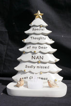 Load image into Gallery viewer, Nan Xmas tree shaped memorial flickering light weatherproof indoor/outdoor use
