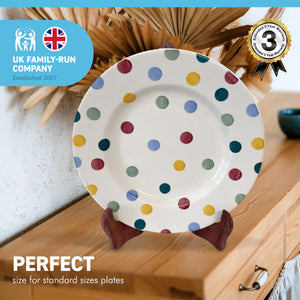 25cm | 10-inch Wooden Plate Stand for collectable plates | Easels Plate Holders Display Pictures