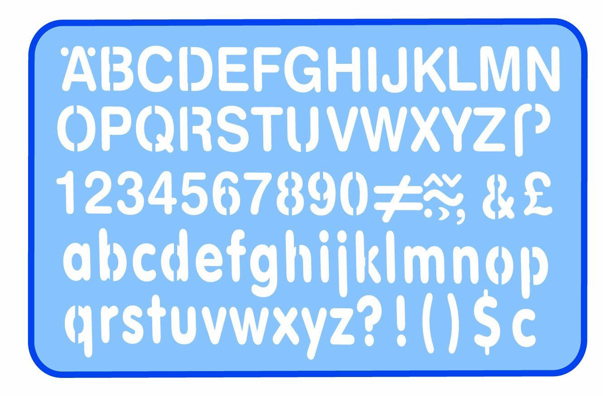 Helix Lettering Stencil Helix Lettering 10mm 1cm – Thorness.co.uk