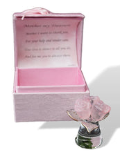 Load image into Gallery viewer, Gift for your Mother - Hand sculpted crystal rose pose with 22kt detailing
