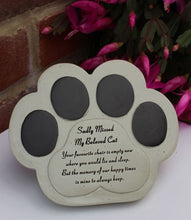 Load image into Gallery viewer, Free Standing Beloved Cat Memorial Plaque with inspirational Verse
