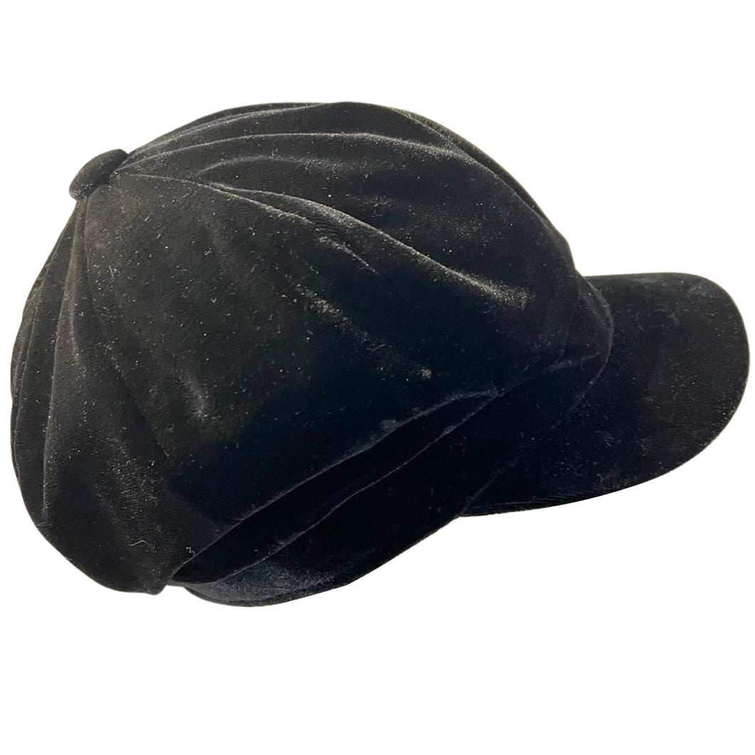Unisex velvet feel baker boy newsboy style cap | 100% Polyester | Elasticated one size | Gatsby flat cap | Luxuriously soft velvety feel baker boy cap | Fisherman cap
