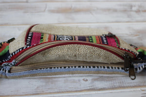 Hemp Cotton Travel Bum Hip Bag Money Belt Assorted Color