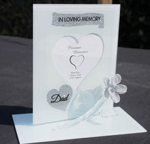 Load image into Gallery viewer, Free standing Dad memorial photo frame glass plaque
