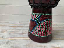 Load image into Gallery viewer, Djembe Drum Hand Painted 30cm Tall Percussion Instrument
