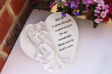 Load image into Gallery viewer, Mum Heart Memorial with Angel Plaque with Inspirational poem

