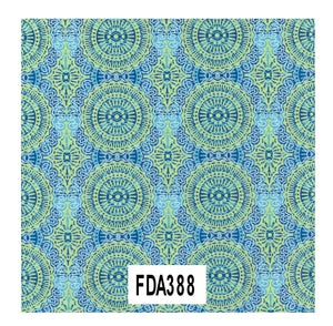 Pack of 10 sheets Decopatch Decoupage Paper FDA388 Green Blue & Yellow Circles