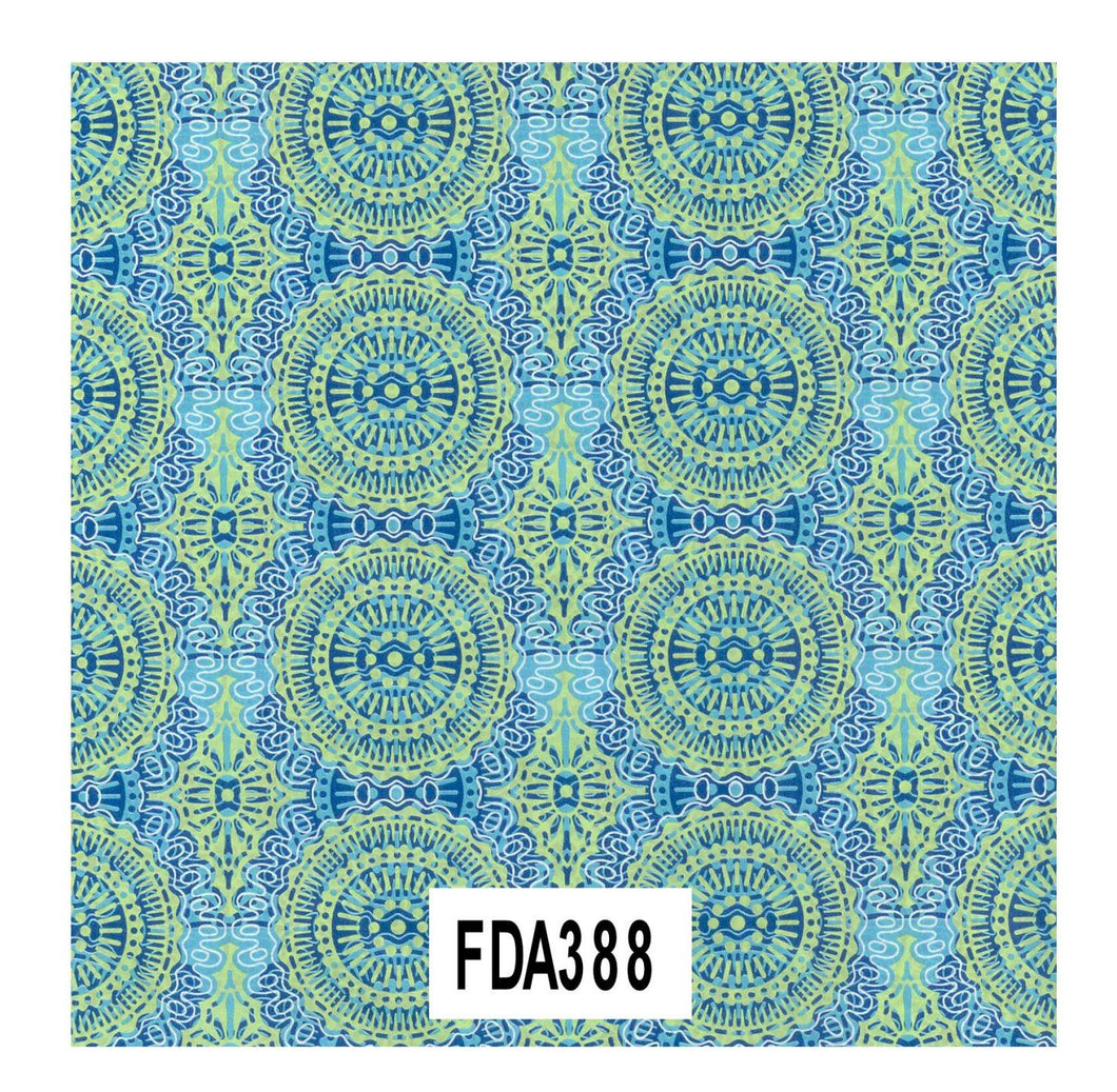 Pack of 10 sheets Decopatch Decoupage Paper FDA388 Green Blue & Yellow Circles