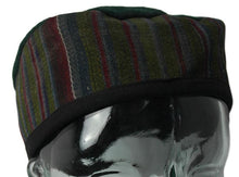 Load image into Gallery viewer, Green large sized Tibetan trim smoking / thinking / lounging cap
