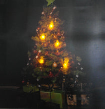 Load image into Gallery viewer, Christmas tree LED canvas print - comes alive with real illumination
