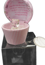 Load image into Gallery viewer, Glass bear in a cupcake shaped gift box for a special mum
