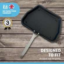 Load image into Gallery viewer, Traditional ash pan – 28cm wide (11&quot;) with handle | Ideal for Standard Sized fire grates | ash pan for open fires | ash pan for log burners| fire ash pan | fire tray | ash box | galvanised ash pan
