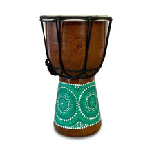 Load image into Gallery viewer, Djembe drum 20cm tall hand painted | 8 Inch Painted Colourful Djembe Drum
