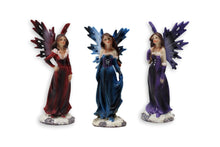 Load image into Gallery viewer, Set of three Sisters of Winter cast in finest resin Fairy Figurines | ornament | fantasy | angels |10cm high | with beautiful wings
