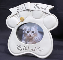 Load image into Gallery viewer, Sadly, missed cat memorial photo frame tribute ornament beloved cat
