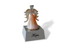 Load image into Gallery viewer, Crystal Glass Glitter Hope Light Up Pink Angel Ornament
