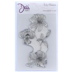 Dali Art A6 Clear Rubber Stamp - Lily Flowers