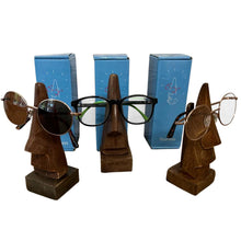 Load image into Gallery viewer, SET OF THREE Gift Packaged GLASSES HOLDERS | SPECTACLE STAND | Gift for any occasion | Home or office accessory | Hand finished quality ETHICALLY SOURCED solid wood

