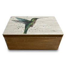 Load image into Gallery viewer, Wooden Hummingbird Keepsake Box | Jewellery box | Trinket Box | Memory Box | Keepsake and Wooden Gift Boxes | Wedding Gifts

