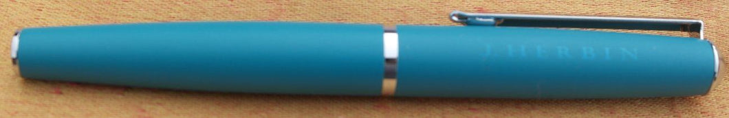 J Herbin Metal Roller Ball Pen with Fine Nib - Blue